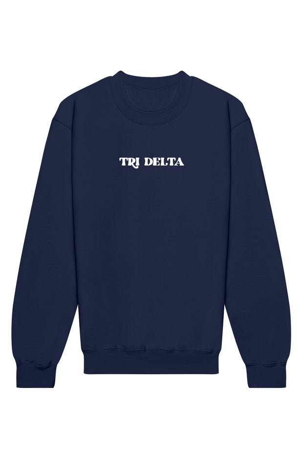 Delta Delta Delta Heart on Heart Crewneck Sweatshirt