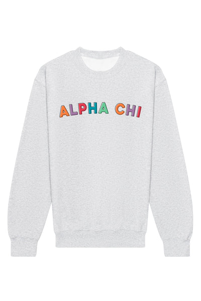 Alpha Chi Omega Stencil Crewneck Sweatshirt