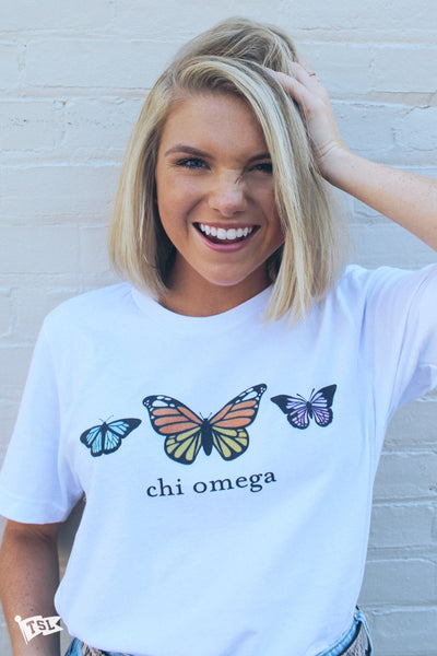 Chi Omega Butterfly Tee