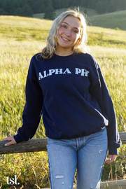 Kappa Alpha Theta Heart on Heart Crewneck Sweatshirt