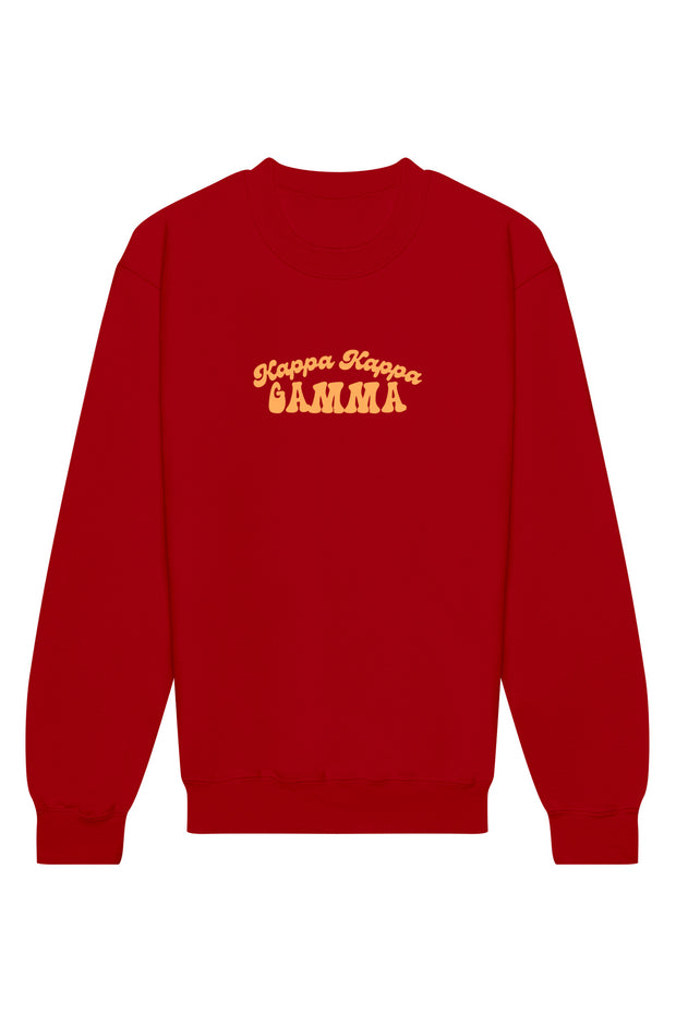 Kappa Kappa Gamma Vintage Hippie Crewneck Sweatshirt