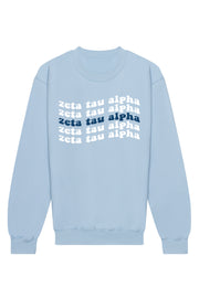 Zeta Tau Alpha Ride The Wave Crewneck Sweatshirt