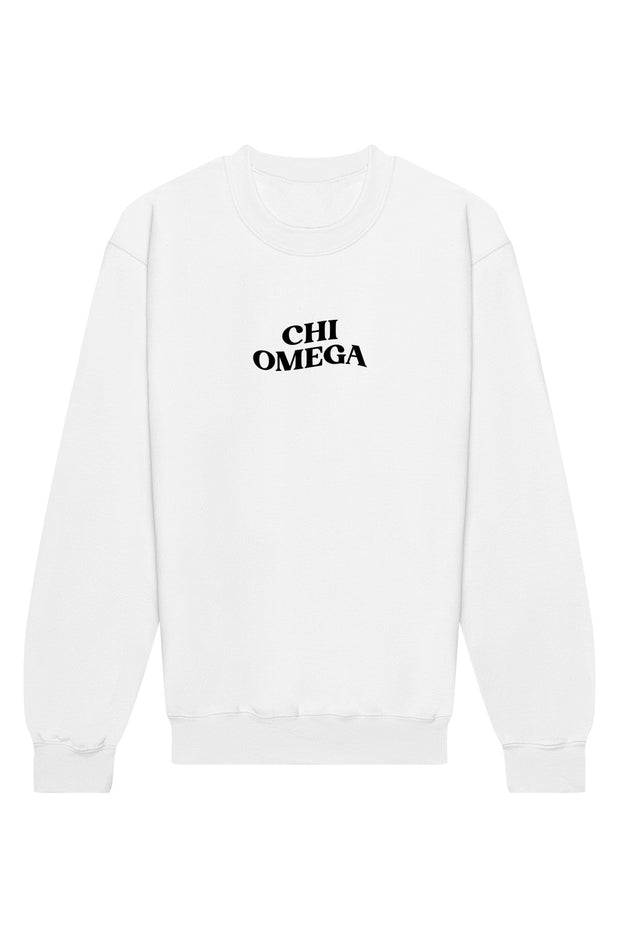 Chi Omega Happy Place Crewneck Sweatshirt