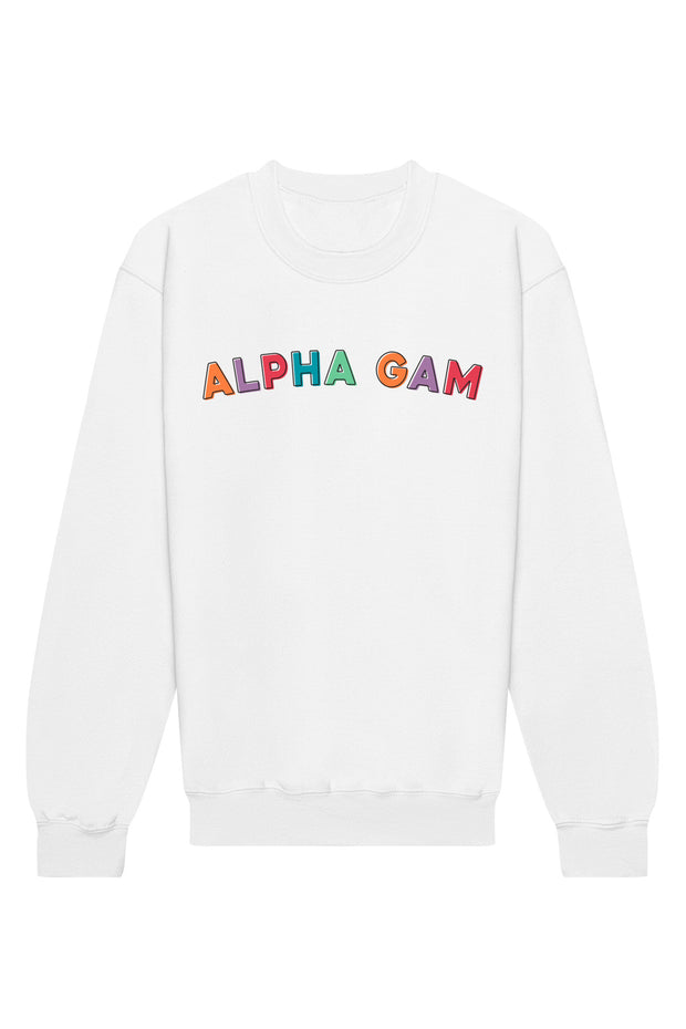 Alpha Gamma Delta Stencil Crewneck Sweatshirt