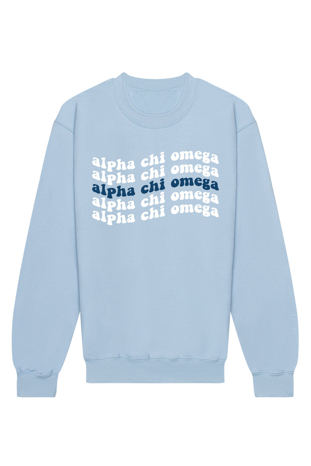 Alpha Chi Omega Ride The Wave Crewneck Sweatshirt