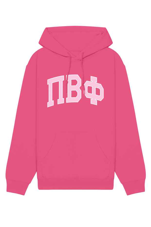 Pi Beta Phi Pink Rowing Letters Hoodie