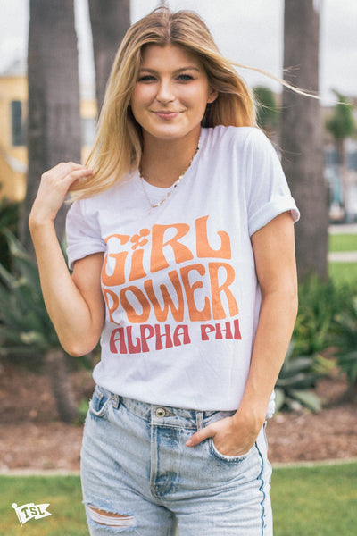 Alpha Phi Groovy Girl Power Tee