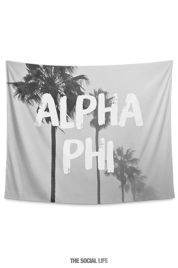 Alpha Phi Palm Mist Tapestry