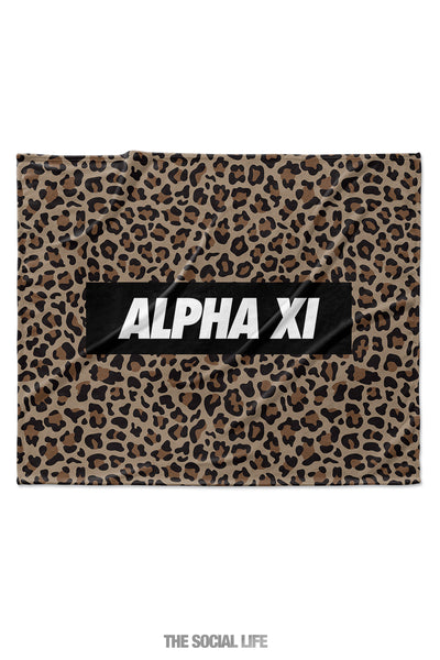 Alpha Xi Delta Leopard Blanket