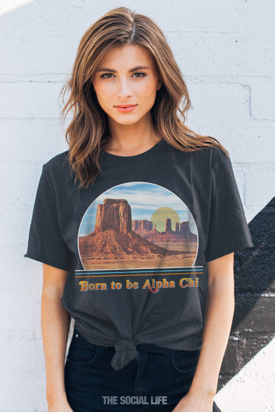 Alpha Chi Omega Born to Be Tee