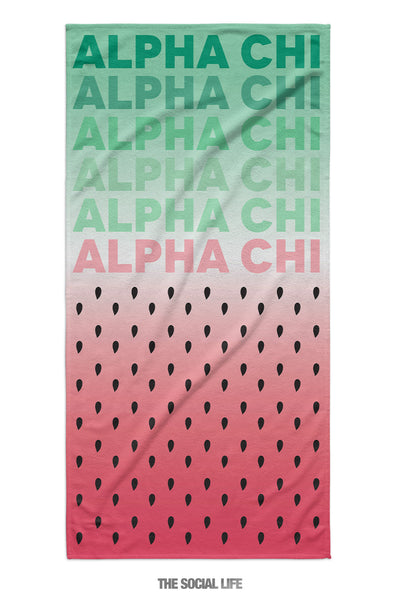 Alpha Chi Omega Watermelon Towel