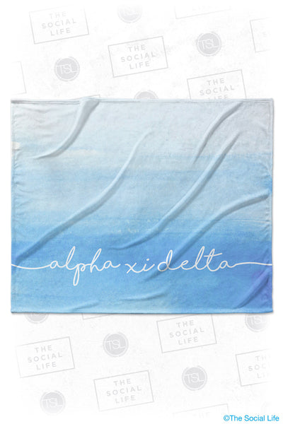 Alpha Xi Delta Ombre Velvet Plush Blanket