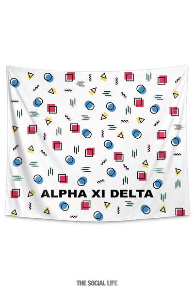 Alpha Xi Delta Squigglies Tapestry