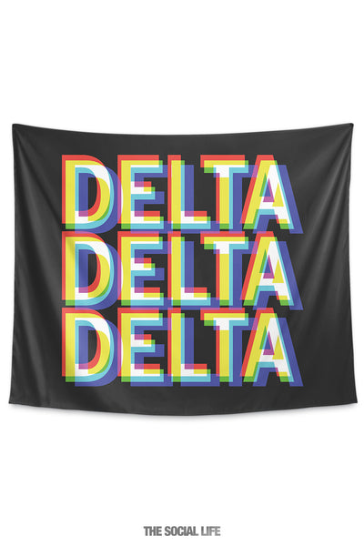 Delta Delta Delta 3D Vision Tapestry