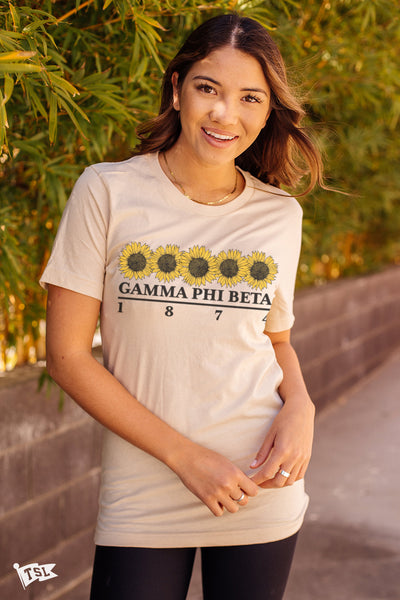 Gamma Phi Beta Sunflower Tee