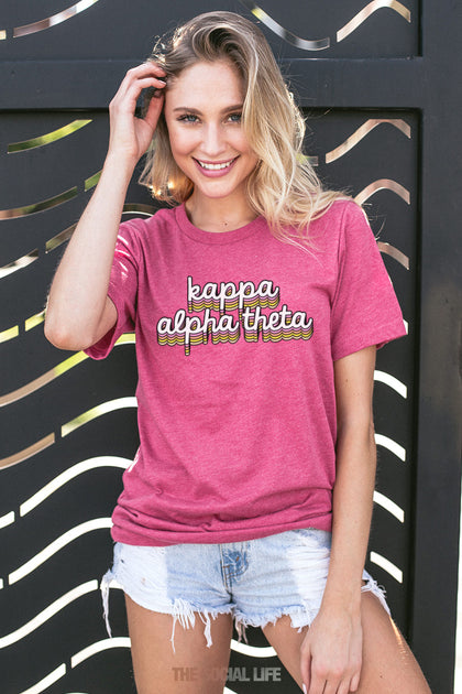 Kappa Alpha Theta Retro Script Tee The Social Life