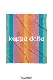 Kappa Delta Horizon Stripe Velvet Plush Blanket