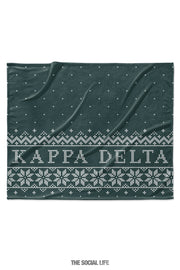 Kappa Delta Snowflake Velvet Plush Blanket