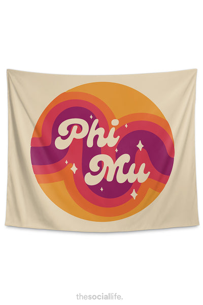 Phi Mu Radiate Tapestry