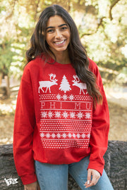 Phi Mu Holiday Sweater Crewneck