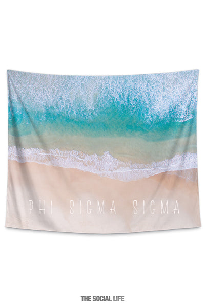 Phi Sigma Sigma Beach Tide Tapestry