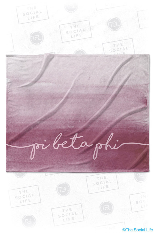 Pi Beta Phi Ombre Velvet Plush Blanket