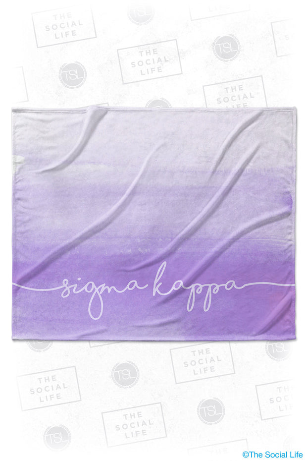 Sigma Kappa Ombre Velvet Plush Blanket