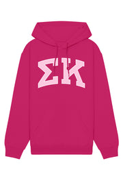 Sigma Kappa Pink Rowing Letters Hoodie