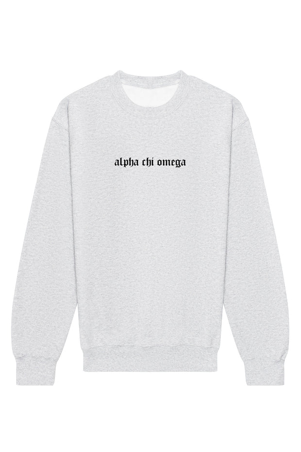 Alpha Chi Omega Classic Gothic Crewneck Sweatshirt