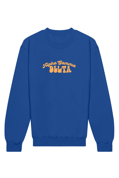 Alpha Gamma Delta Vintage Hippie Crewneck Sweatshirt
