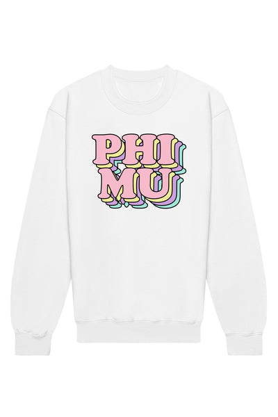 Phi Mu Retro Crewneck Sweatshirt