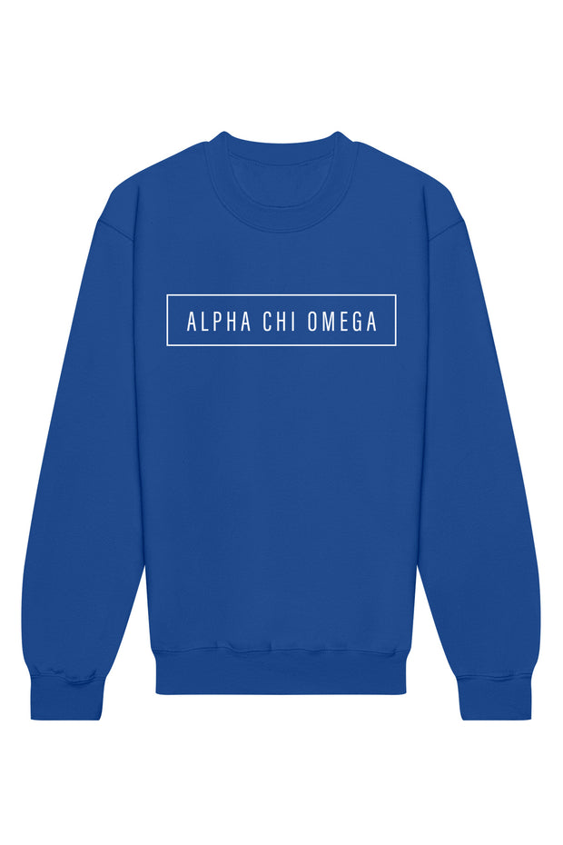 Alpha Chi Omega Blocked Crewneck Sweatshirt