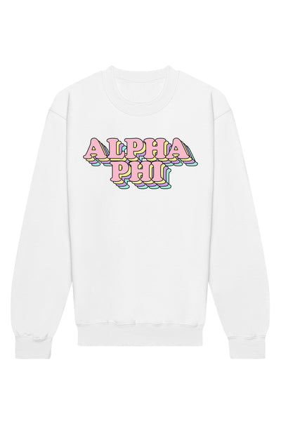 Alpha Phi Retro Crewneck Sweatshirt