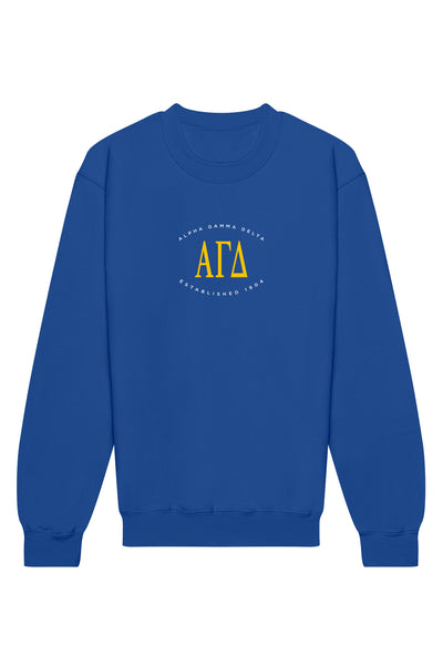 Alpha Gamma Delta Emblem Crewneck Sweatshirt