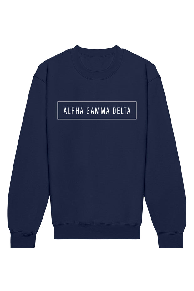 Alpha Gamma Delta Blocked Crewneck Sweatshirt