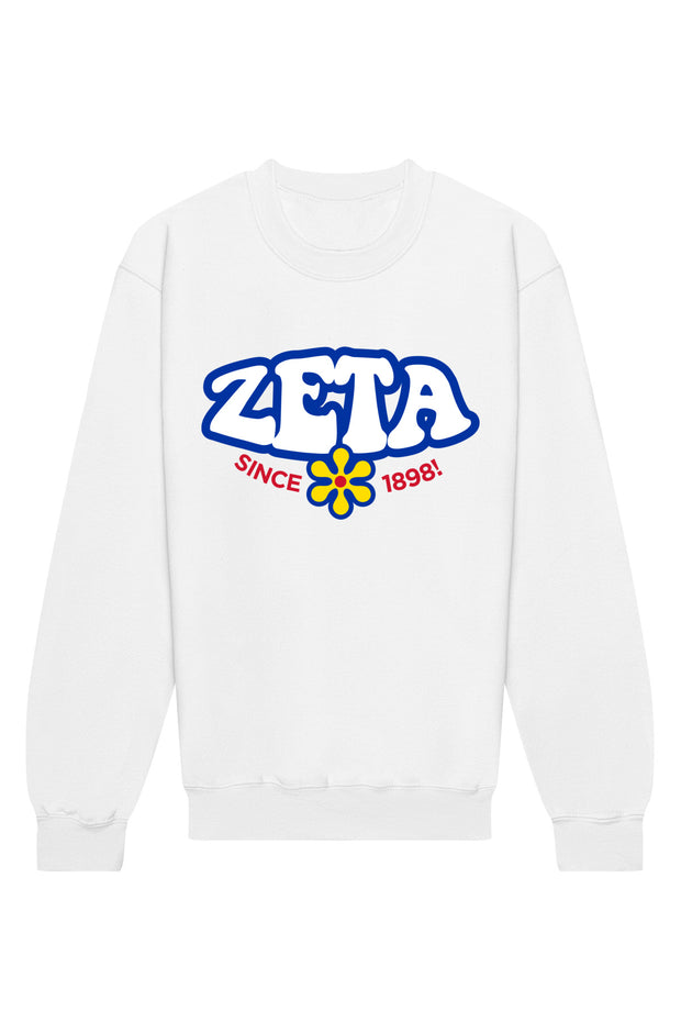 Zeta Tau Alpha Funky Crewneck Sweatshirt