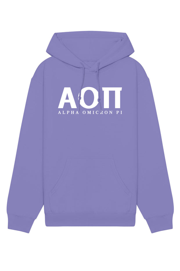Alpha Omicron Pi Letters Hoodie
