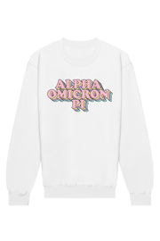 Alpha Omicron Pi Retro Crewneck Sweatshirt