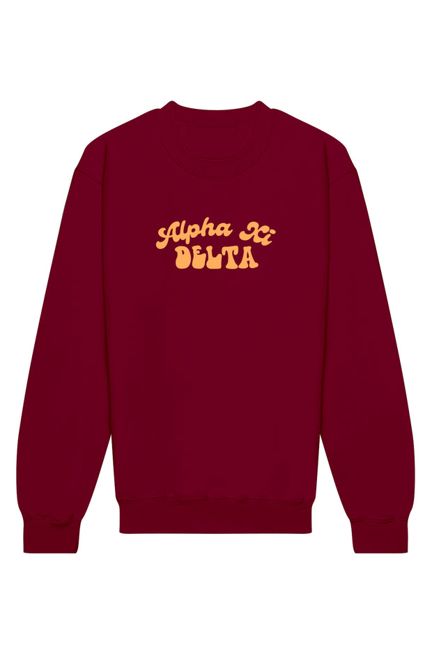 Alpha Xi Delta Vintage Hippie Crewneck Sweatshirt
