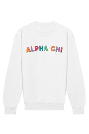 Alpha Chi Omega Stencil Crewneck Sweatshirt