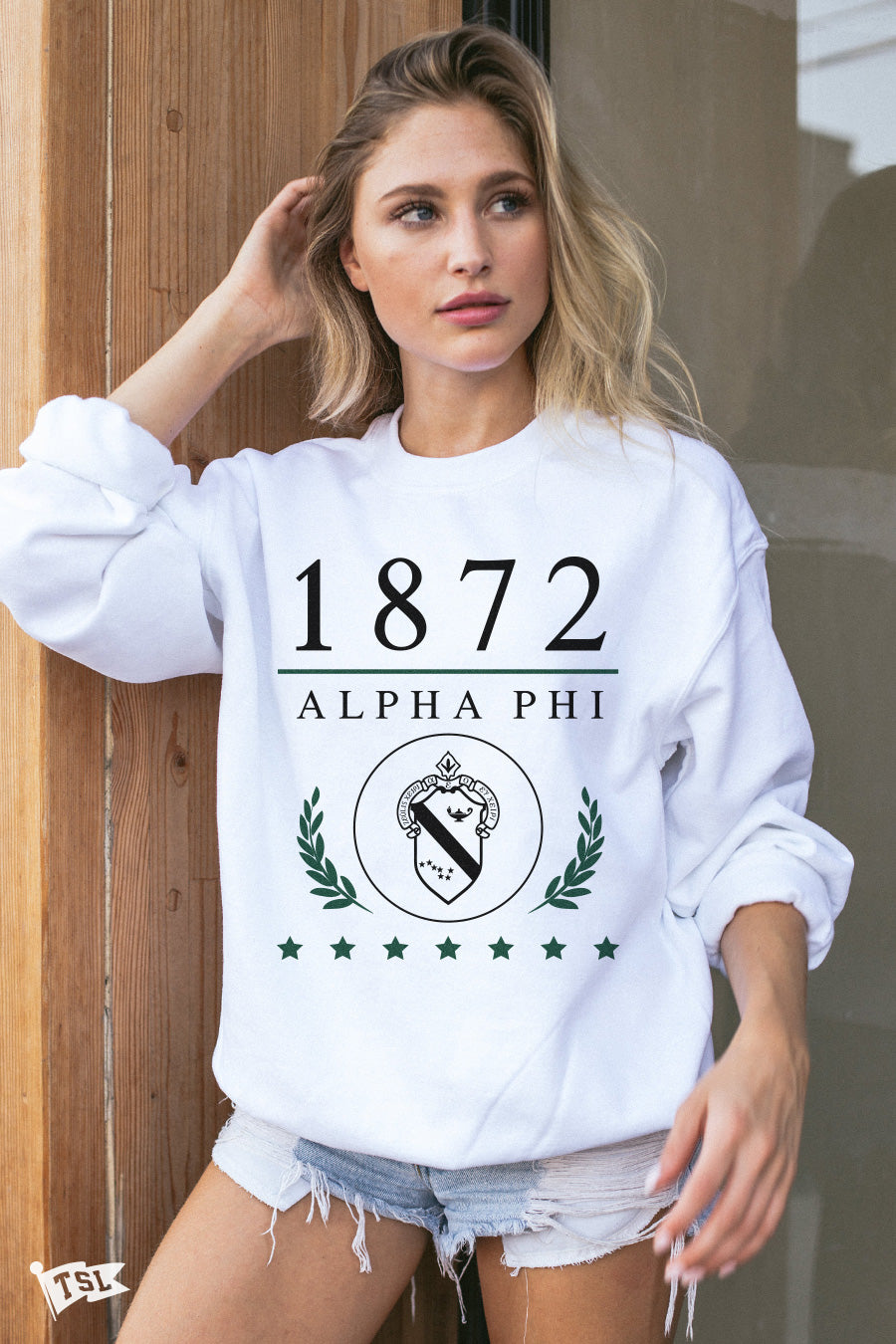 Alpha Phi Crest Crewneck The Social Life