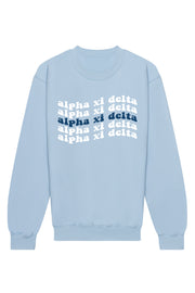 Alpha Xi Delta Ride The Wave Crewneck Sweatshirt