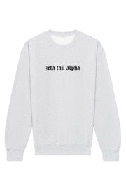 Zeta Tau Alpha Classic Gothic Crewneck Sweatshirt