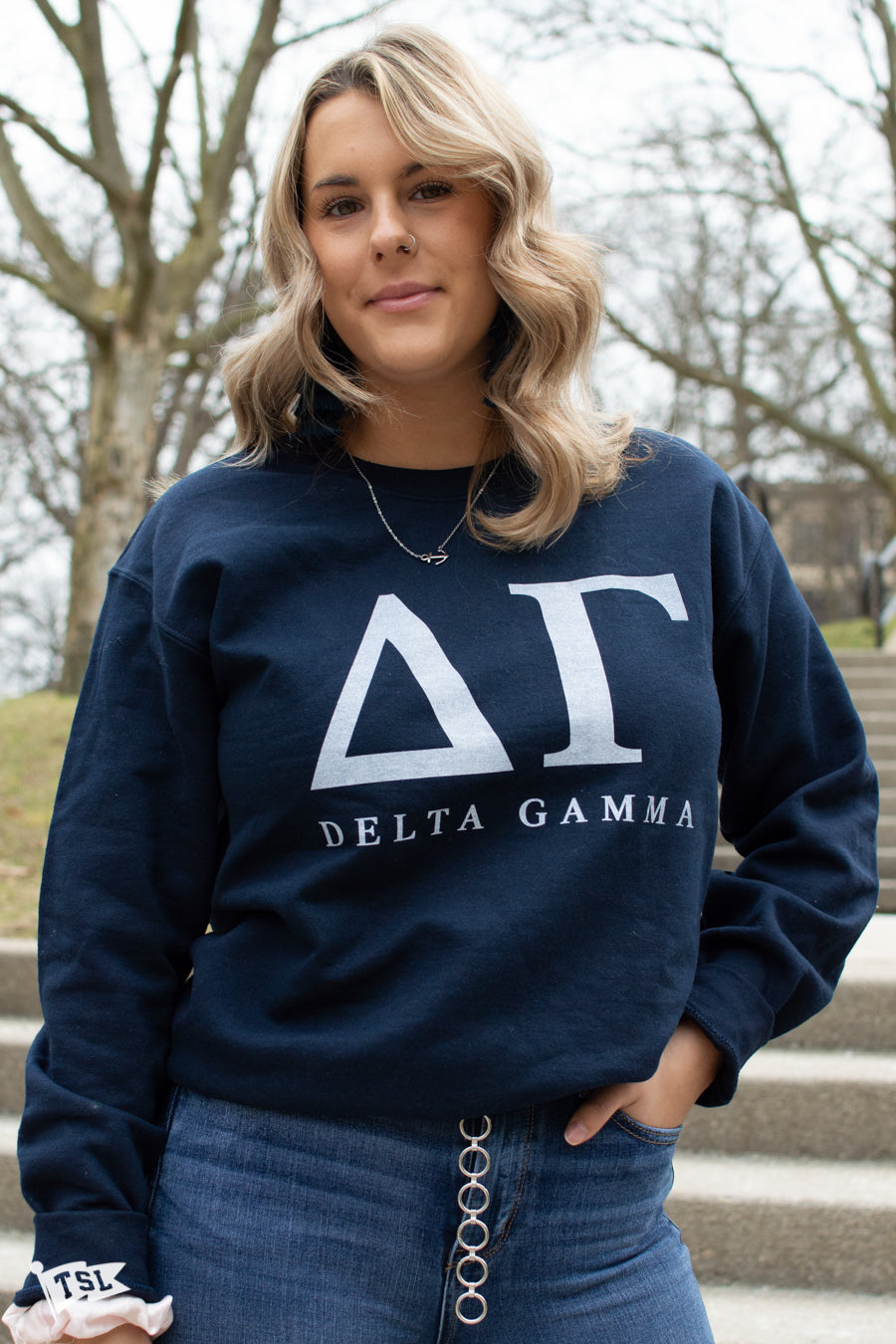 Delta Gamma Letters Crewneck The Social Life