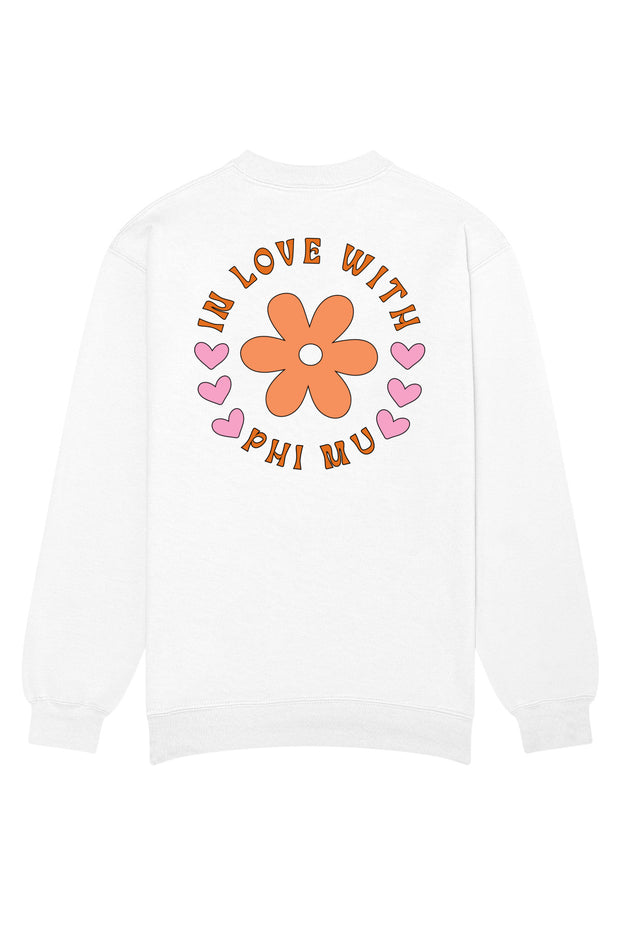 Phi Mu In Love With Crewneck Sweatshirt