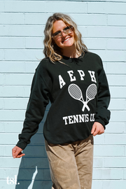 Alpha Omicron Pi Tennis Club Crewneck Sweatshirt
