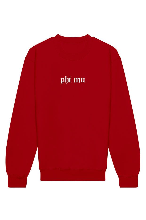 Phi Mu Classic Gothic II Crewneck Sweatshirt