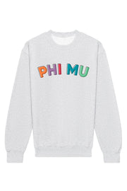 Phi Mu Stencil Crewneck Sweatshirt