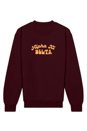Alpha Xi Delta Vintage Hippie Crewneck Sweatshirt