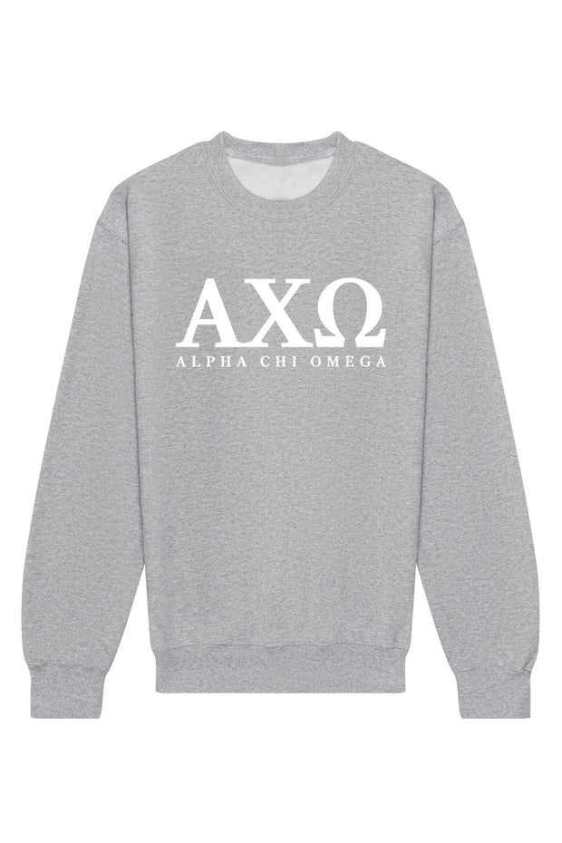 Alpha Chi Omega Letters Crewneck Sweatshirt